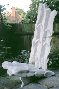 Icarus Fallen, Portland limestone (re-used) on a Hoptonwood base.